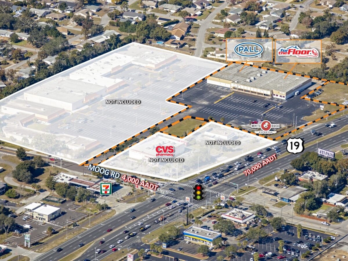 A map of the area around a store.
