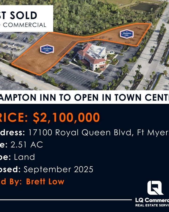 Aerial view of sold Hampton Inn site