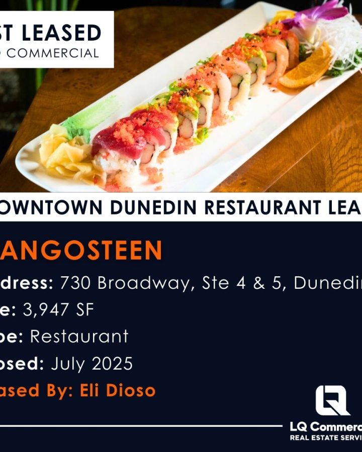Sushi dish on restaurant lease promotional flyer
