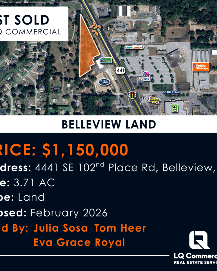 Just sold Belleview land aerial map
