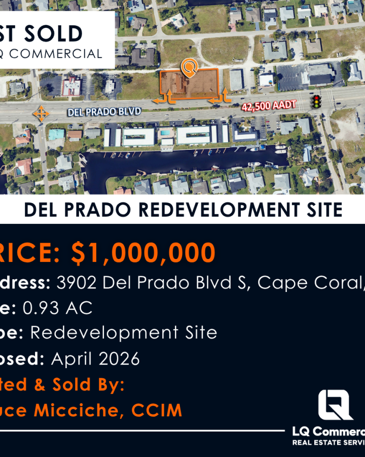 Del Prado redevelopment site sold in Cape Coral