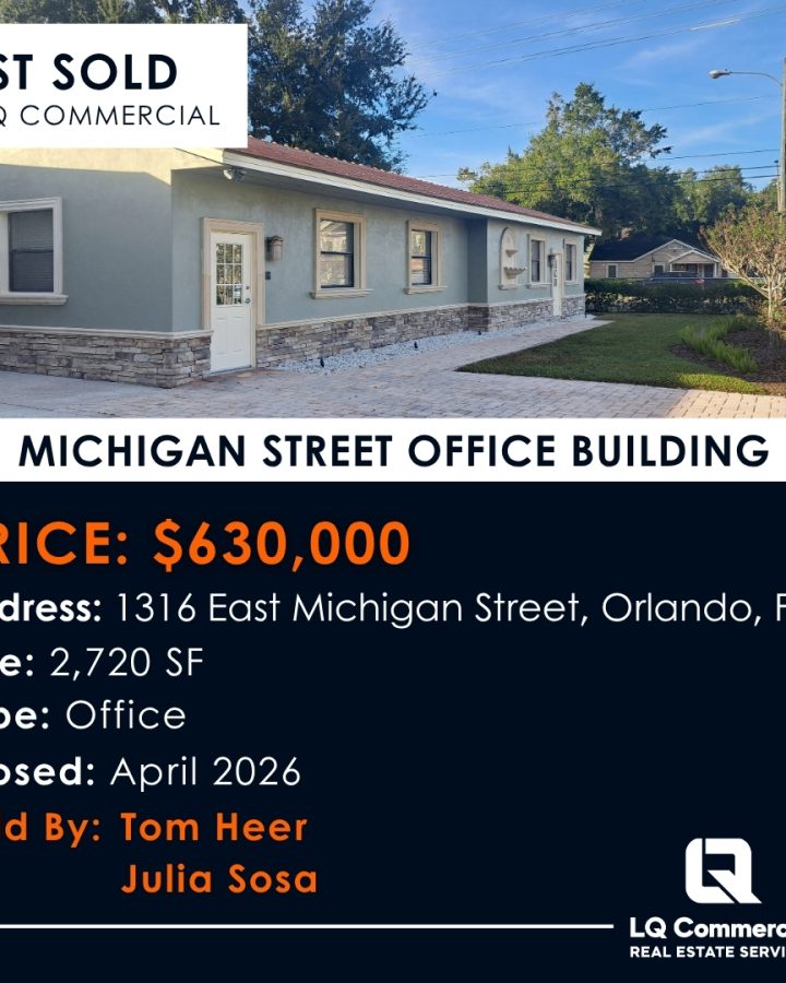 Small single-story office building with stone facade