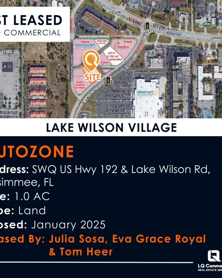 Aerial site map for AutoZone lease
