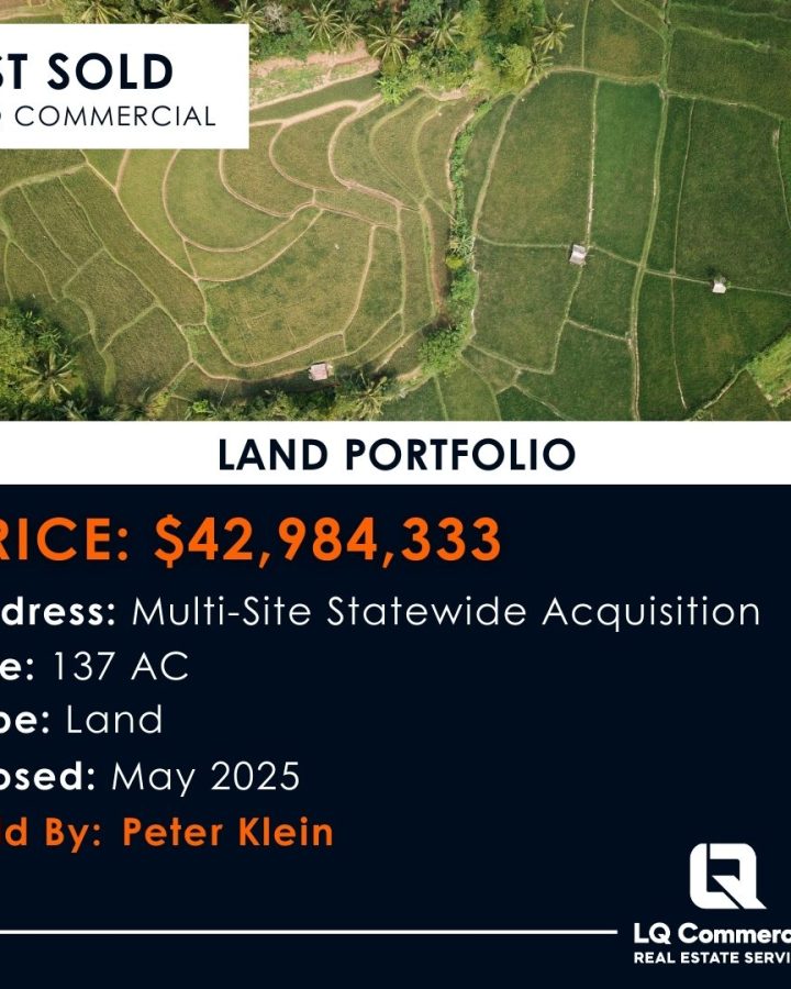 Aerial rice terraces with land sale listing